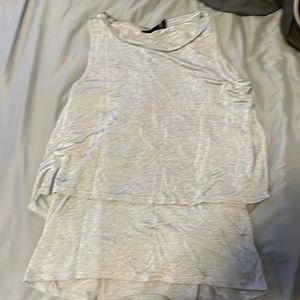 Stretchy grey dressy top